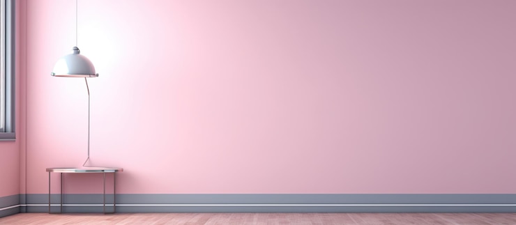 Photo gratuit image générée par ai de mur rose clair vide