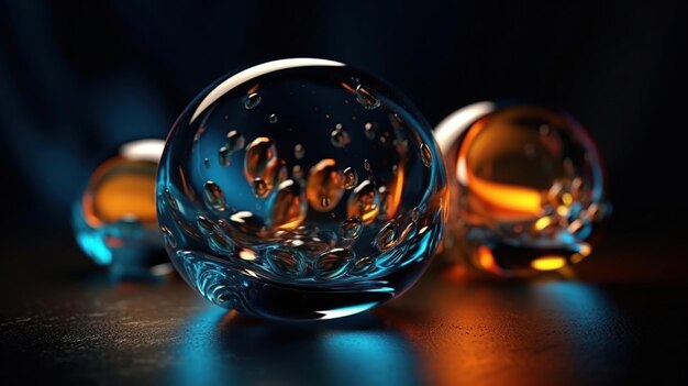Image générée par Ai de style Glassmorphisme