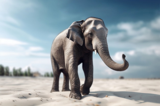 Une image d'intelligence artificielle d'éléphant