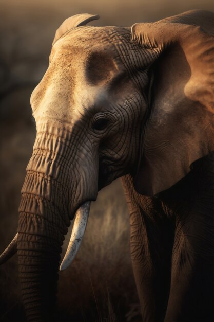 Une image d'intelligence artificielle d'éléphant