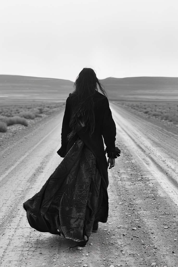 Photo gratuit image en noir et blanc d'une femme triste