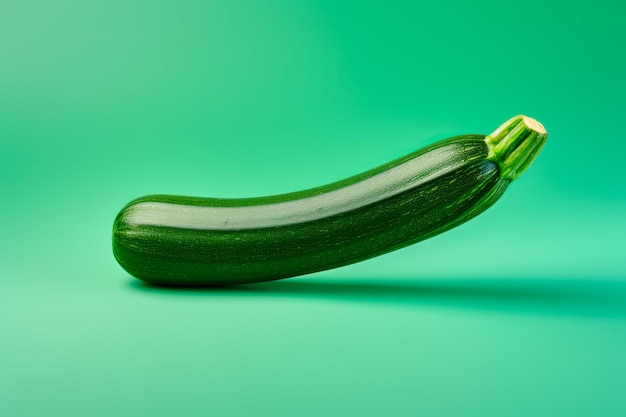 Photo gratuite image réaliste de courgette sur fond de couleur verte