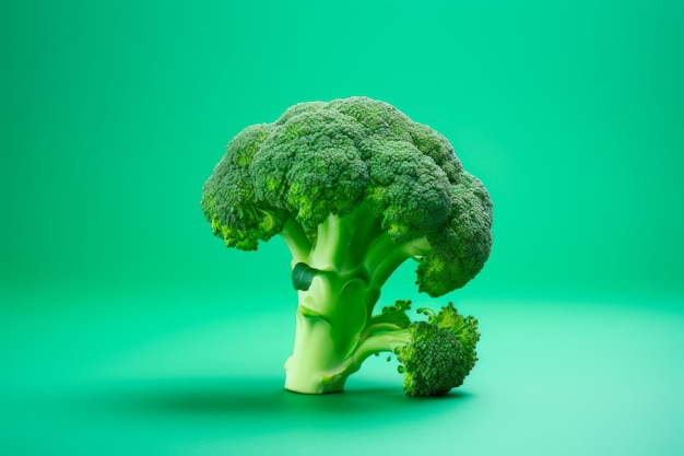 Photo gratuite image réaliste du brocoli sur fond coloré