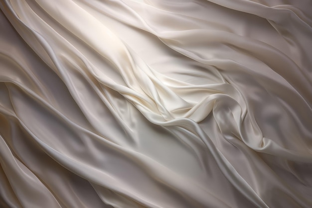 Photo gratuite une image d'un tissu de soie blanche et fine