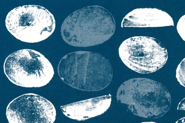 Impressions de blocs à fond à motif de cercle bleu