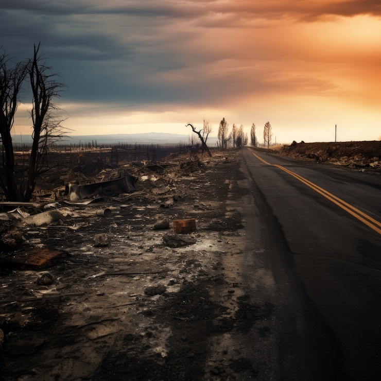 Photo gratuit les incendies de forêt et leurs conséquences sur la nature