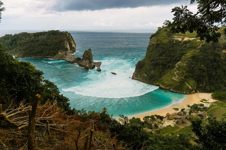 Photo gratuit indonésie nusa penida vues naturelles sur l'océan