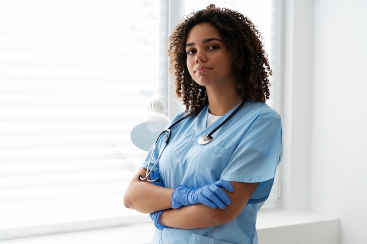 Photo gratuit infirmière travaillant à la clinique