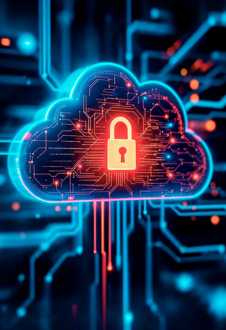 Photo gratuit l'informatique en nuage sécurisée