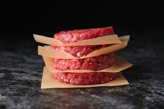 Ingrédient pour la cuisson de la viande hachée de viande grillée