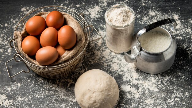 Ingrédients de cuisson en gros plan