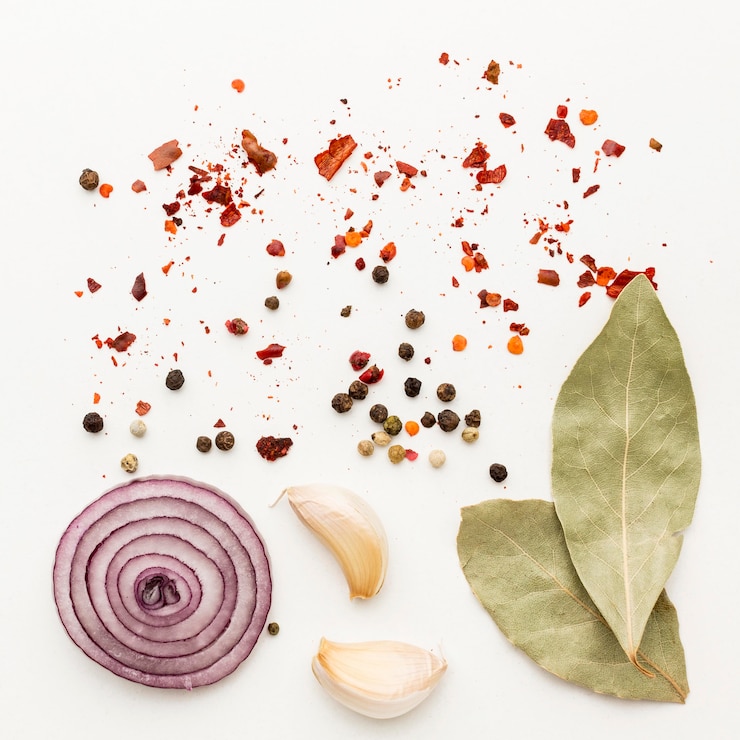 Photo gratuit ingrédients d'épices de cuisson