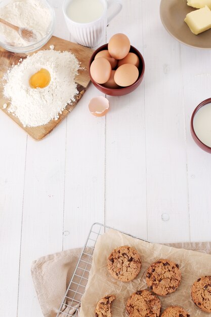 Ingrédients pour la cuisson des biscuits