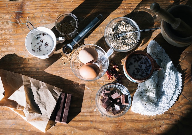 Ingrédients pour la pâtisserie