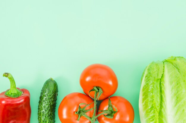 Ingrédients sains inclus dans une salade