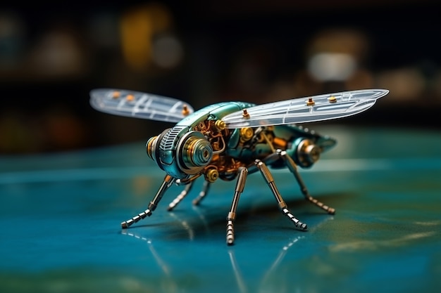 Photo gratuite insecte macro robotique