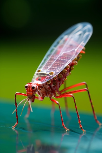 Photo gratuite insecte macro robotique