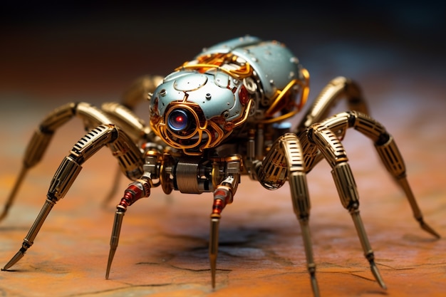 Photo gratuite insecte robotique généré par ai