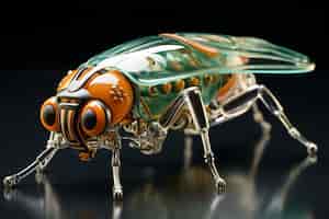 Photo gratuite insecte robotique généré par ai