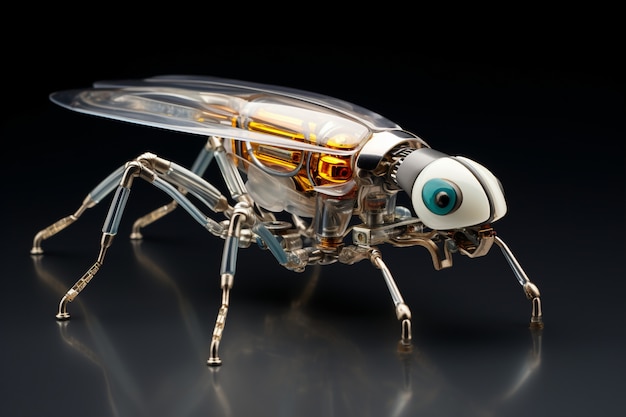 Photo gratuite insecte robotique généré par ai