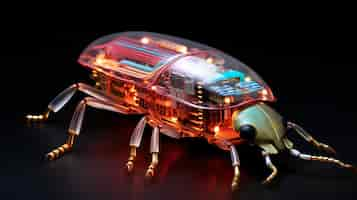 Photo gratuite insecte robotique généré par ai