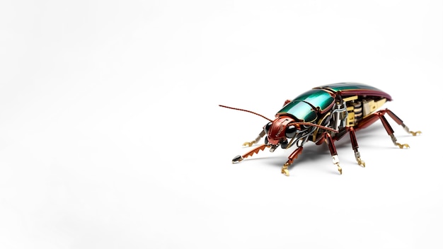 Photo gratuite insecte robotique en studio avec espace de copie