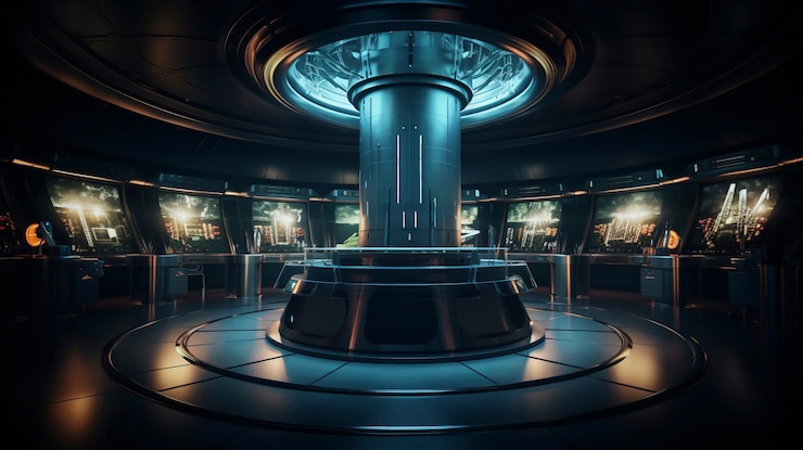 Photo gratuit intérieur d'une centrale nucléaire