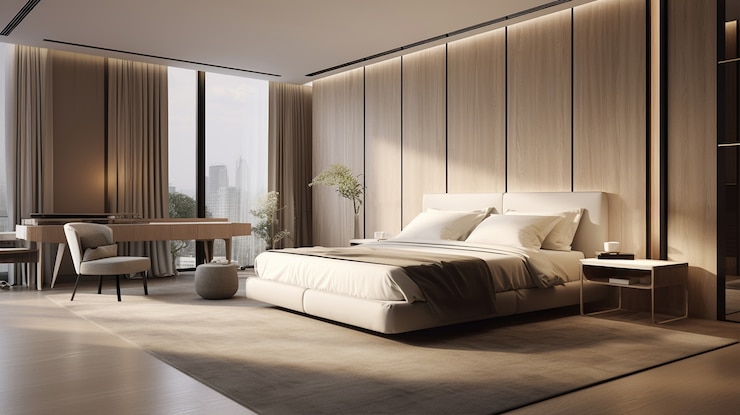 Photo gratuit l'intérieur d'une chambre d'hôtel