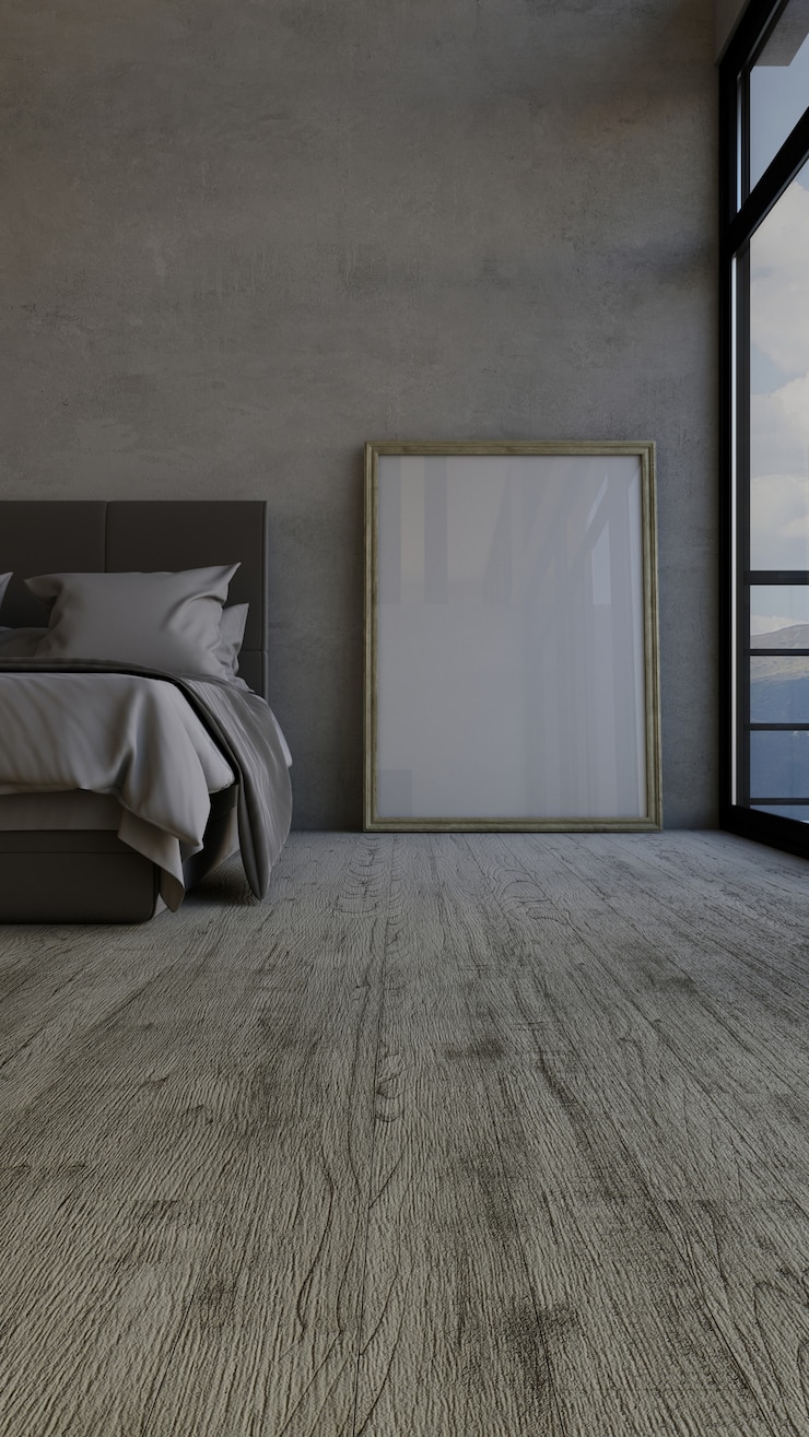 Photo gratuit intérieur contemporain de chambre à coucher 3d