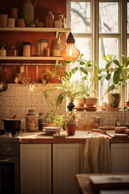 Photo gratuite intérieur de cuisine moderne