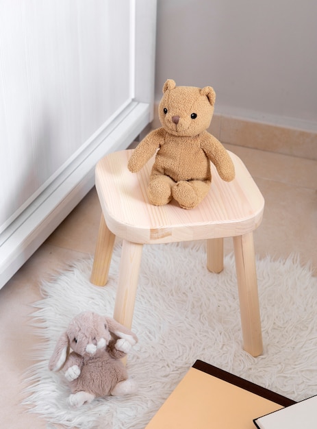 Intérieur de la décoration de la chambre des enfants avec des jouets