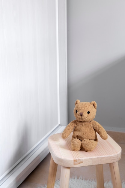 Photo gratuite intérieur de la décoration de la chambre des enfants avec des jouets