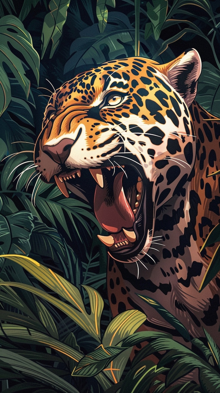 Photo gratuit le jaguar sauvage dans la jungle