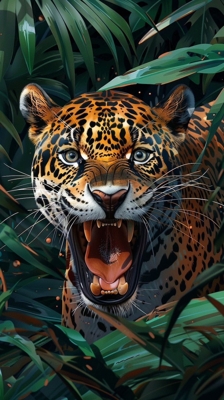 Photo gratuit le jaguar sauvage dans la jungle