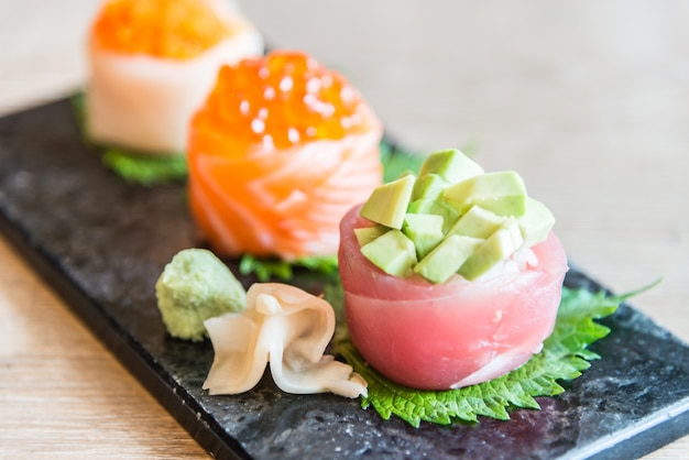 japonais de poissons algues de fruits de mer de riz