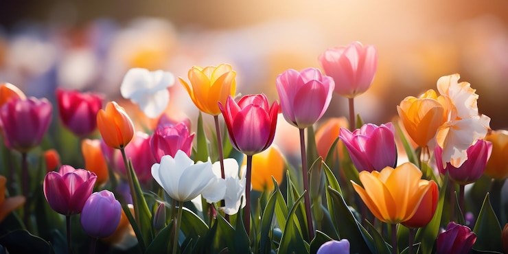 Photo gratuit jardin floral lumineux comme fond coloré