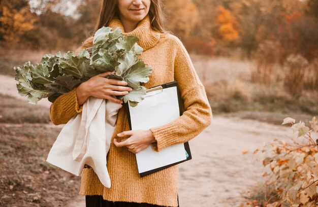 Jardinier avec sac