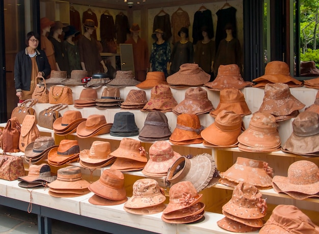 Jeju Island, Corée - OCTOBRE 12: magasin de chapeaux traditionnels à Jeju Do