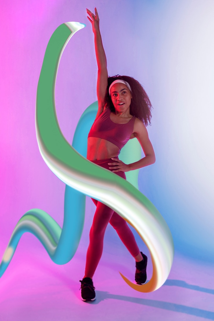 Photo gratuit jeune adulte effectuant une chorégraphie de danse moderne