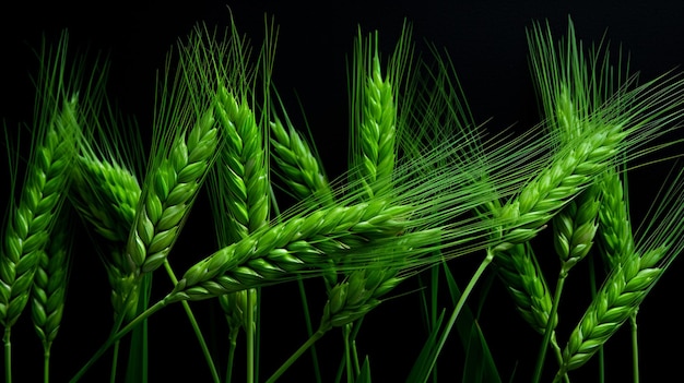 Photo gratuite le jeune blé sur un champ vert