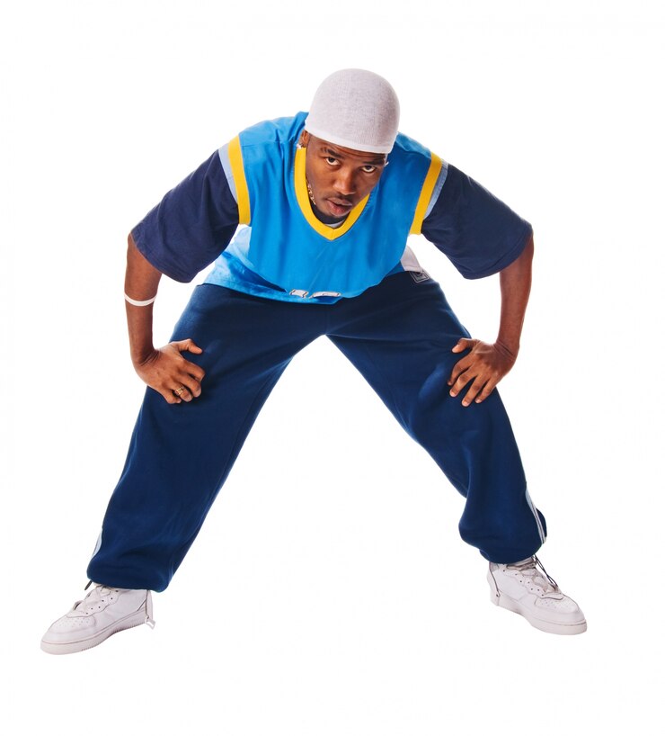 Photo gratuit jeune danseur hiphop sur blanc