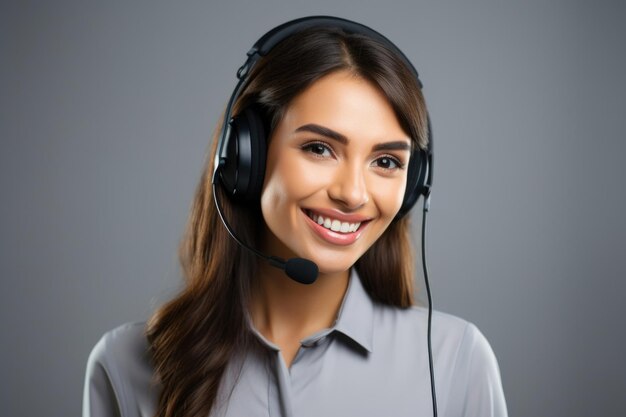 jeune femme agent de télémarché et opérateur d'entreprise concept