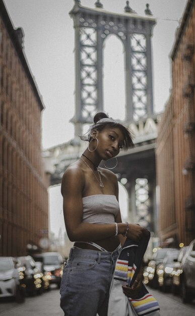 Jeune femme à New York