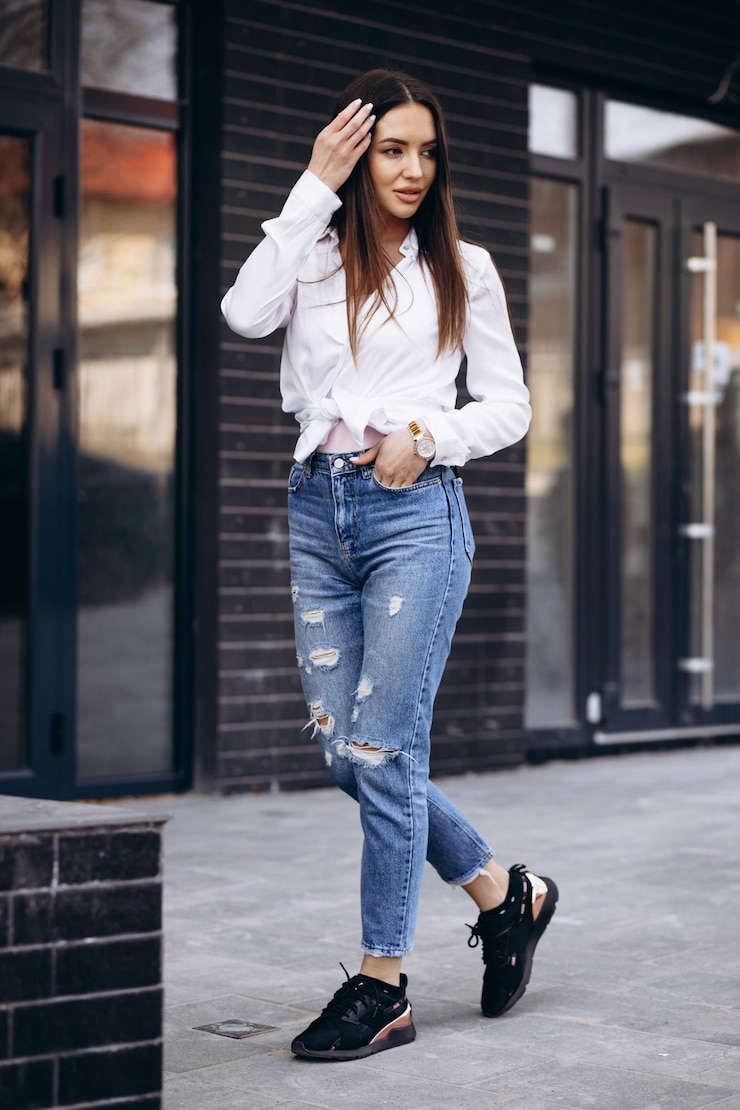 Photo gratuit jeune femme posant dans la rue