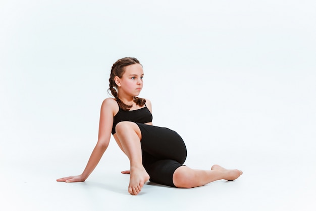 Jeune fille, coupure, danse