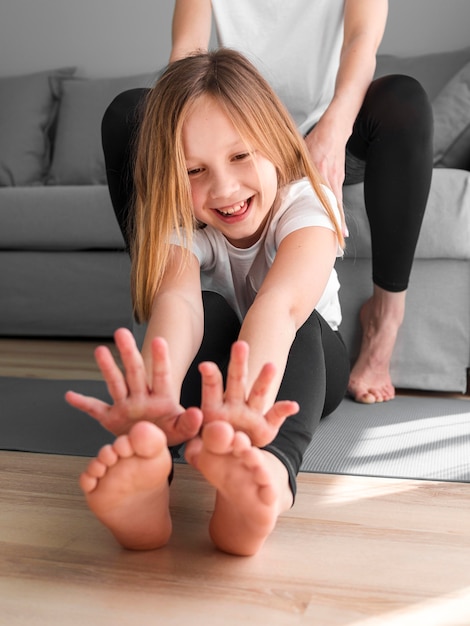 Jeune fille, étirage