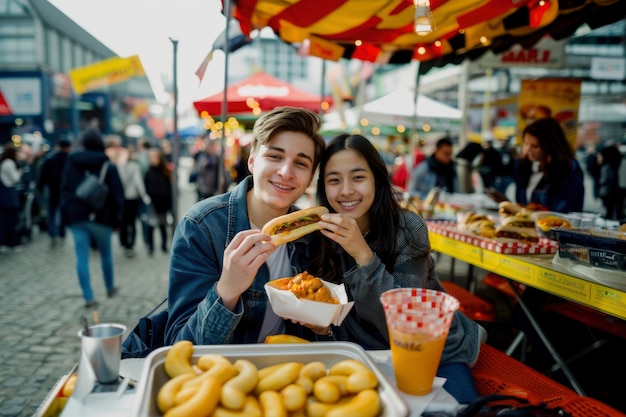 Photo gratuite un jeune en train de profiter d'un repas