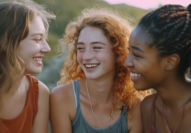 Photo gratuite les jeunes appartenant à une communauté de soutien