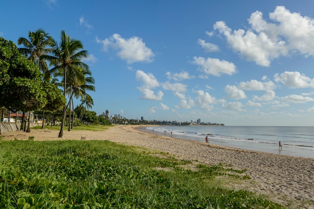 Joao pessoa, paraiba, brésil le 25 mai 2021. plage de manaira avec cocotiers.