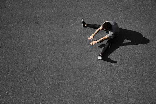 Jogger au repos après l'exercice